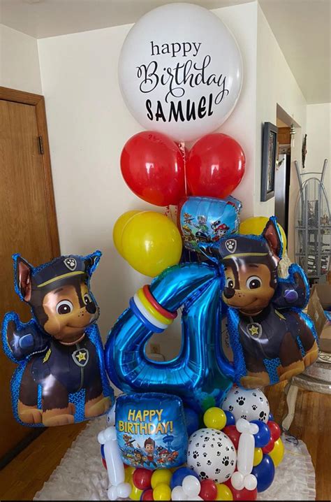 Paw Patrol Balloon Bouquet Paw Patrol Birthday Party Paw Patrol