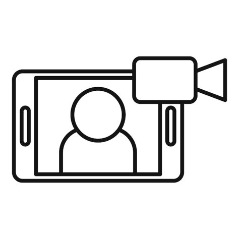 Premium Vector Phone Video Call Icon Outline Phone Video Call Vector