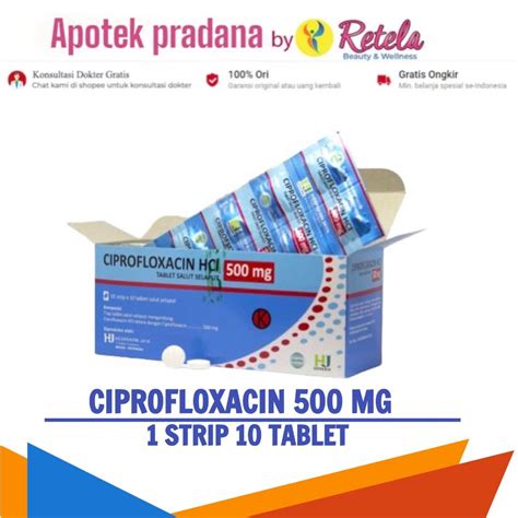 Jual Ciprofloxacin Mg Strip Tablet Gen Shopee Indonesia