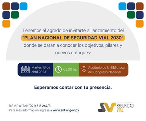 Presentarán oficialmente el Plan Nacional de Seguridad Vial 2030