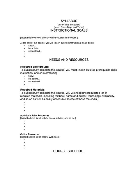 47 Editable Syllabus Templates Course Syllabus ᐅ TemplateLab