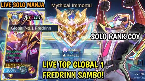 Live Top Global Fredrinn Solo Rank Berburu Ws Ke Youtube