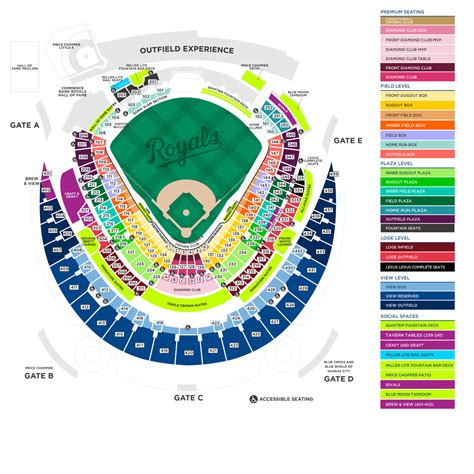 Kauffman Stadium Seating Map | Kansas City Royals