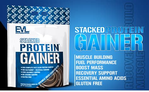 Evl Stacked Protein Gainer Evlution Nutrition