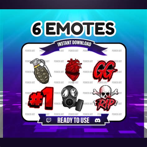 Warzone Emotes Bundle of 6 Twitch Sub Emotes Discord | Etsy Denmark