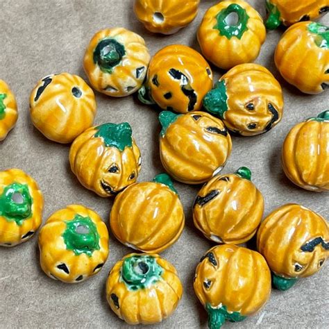 Jack O Lantern Bead Etsy