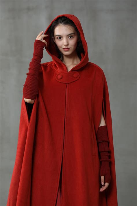 Linennaive Cloak Maxi Hooded Wool Coat Cloak Maxi Hooded Etsy UK