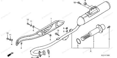 Honda Motorcycle 2004 Oem Parts Diagram For Muffler