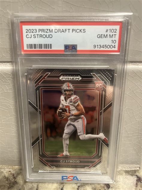 Cj Stroud Prizm Draft Picks Silver Price Guide Sports Card