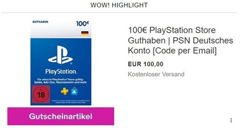 Ebay PSN Guthaben über 100 Euro für 90 Euro Discountfan de