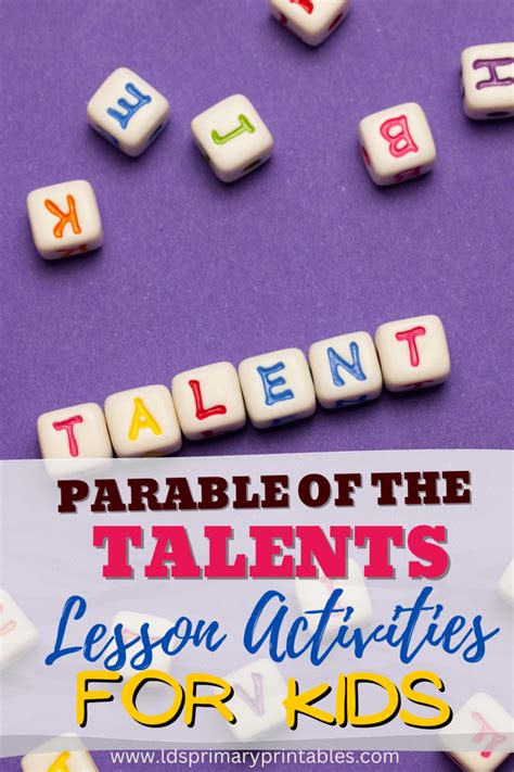 Parable of the Talents Bible Parable Lessons & Activities for Kids