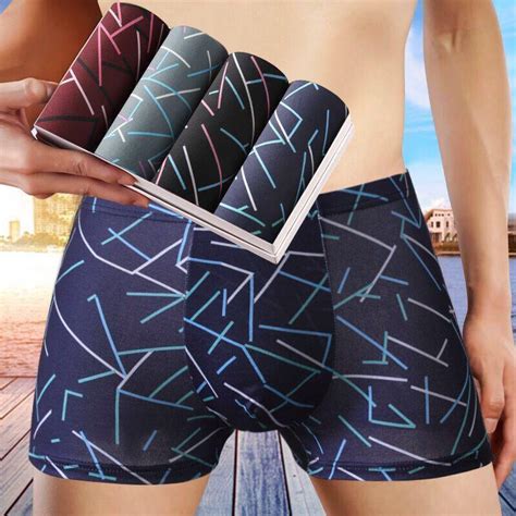 Cheap Men S Panties 4pcs Lot Male Underpants Man Pack Shorts Boxers Underwear Fashion Sexy Mens