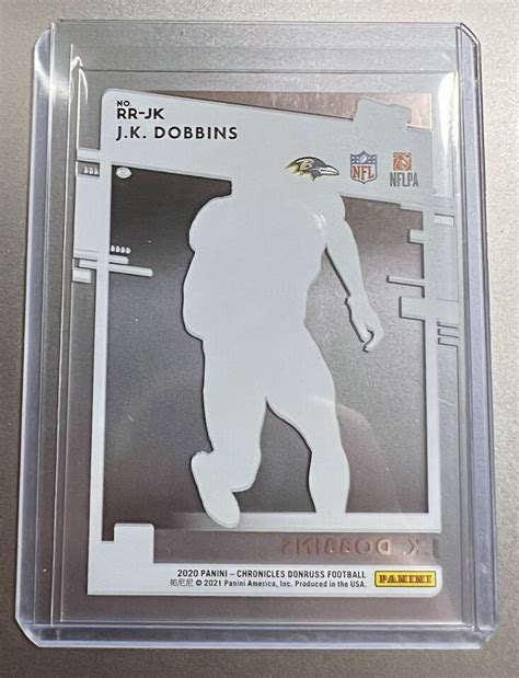 2020 Panini Chronicles JK Dobbins Clearly Donruss Rated Rookie Card