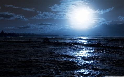 Ocean Moon Wallpapers Top Free Ocean Moon Backgrounds Wallpaperaccess