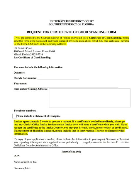 Fillable Online Flsd Uscourts If You Are Admitted To The Southern