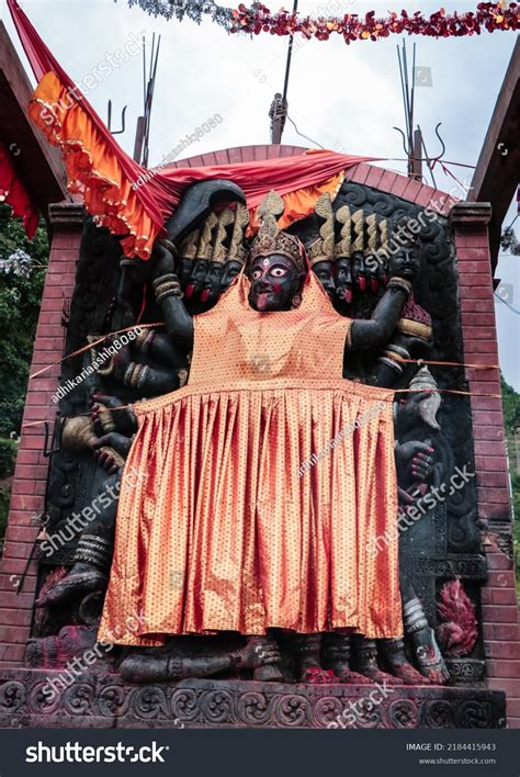 Statue Goddess Chandeshwori Tokha Kathmandu Nepal Stock Photo ...