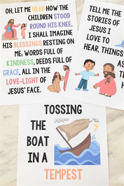 Tell Me The Stories Of Jesus Flip Chart And Lyrics Primary Singing