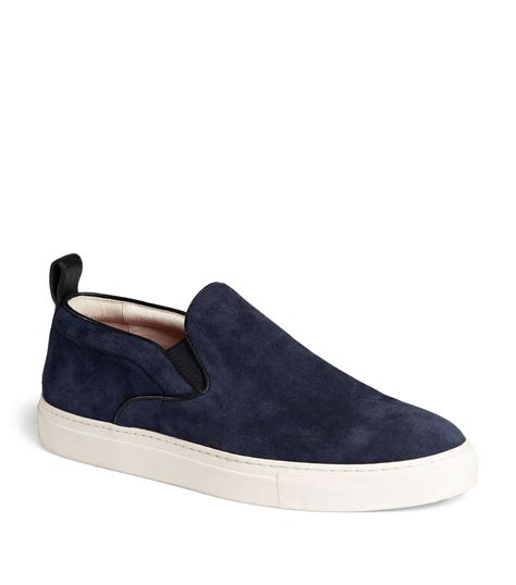 Isaia Suede Slip On Sneakers Harrods Au