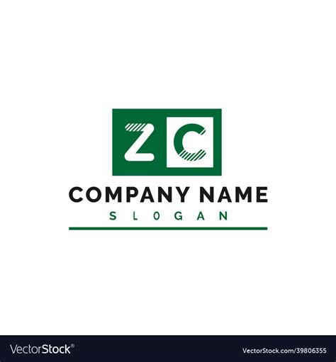 Zc logo design letter Royalty Free Vector Image