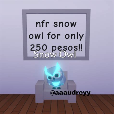 NFR Snow Owl - Adopt Me, Video Gaming, Gaming Accessories, In-Game ...