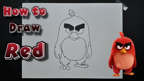 How To Draw Red Angry Birds Movie Step By Step Drawing Angrybirds