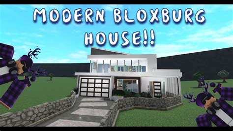 Building A Modern Bloxburg Housespeed Build Youtube