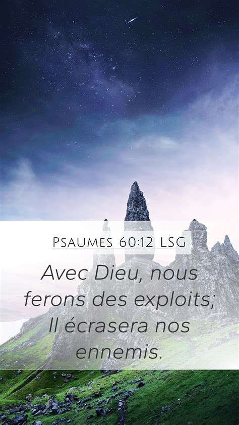 Psaumes 6012 Lsg Mobile Phone Wallpaper Avec Dieu Nous Ferons Des