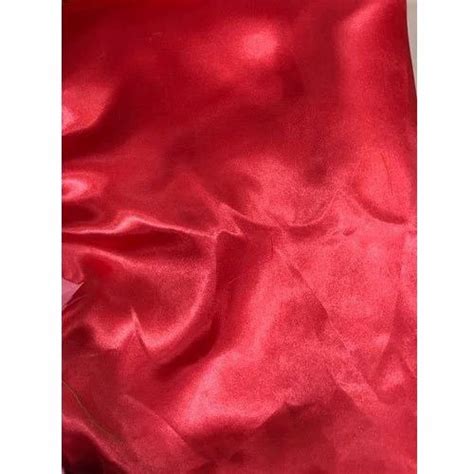 Plain Red Polyester Satin Fabric At Best Price In Surat ID 20071504062