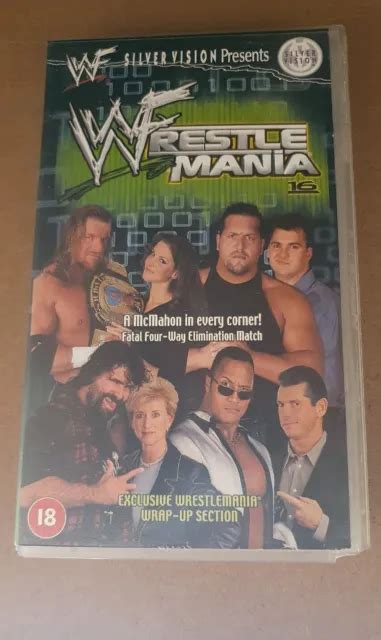 WWF WRESTLEMANIA 16 2000 VHS PAL Video Tape Wrestling WWE WCW TNA