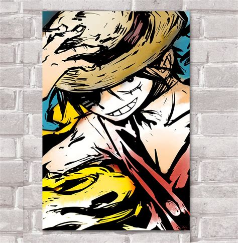 Quadro Decorativo X Cm One Piece Luffy Chapeu De Palha Elo