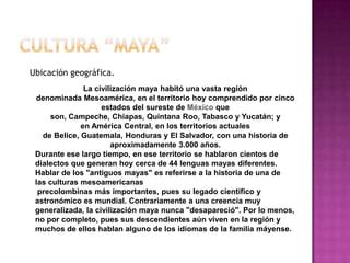 Cultura Maya Ppt