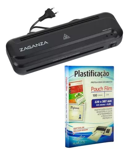 Kit Plastificadora Laminadora 100 Plásticos Polaseal A4 Frete grátis