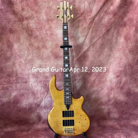 Custom G Wal Style Mk1 Mark 4 Strings Neck Through Body Electric Bass Without Pickup