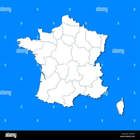 Mapa Pol Tico De Francia Con Las Diversas Regiones Fotograf A De Stock