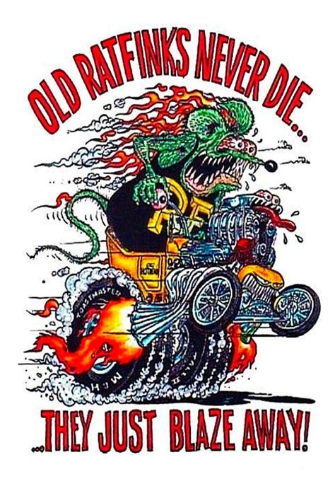 Old Rat Finks Never Die Hot Rod Sport Vintage Art Finks Rat Big Daddy Ed Roth Reproduction