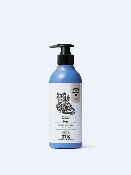 Yope Natural Energising Shower Gel Cedar Tree Juniper And Chilli