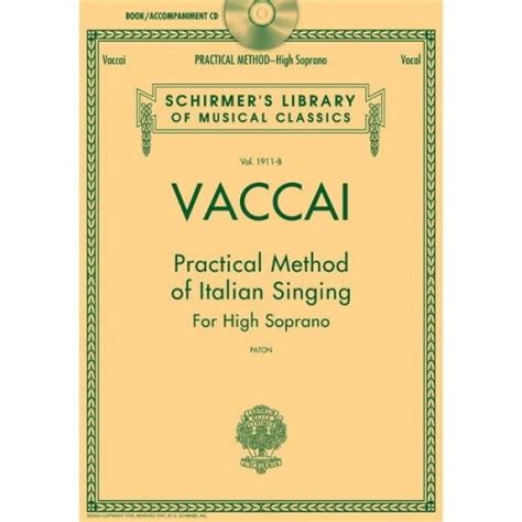 Nicola Vaccai Practical Method Of Italian Singing For High Soprano