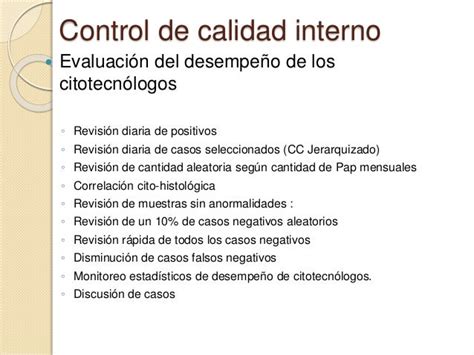 Control De Calidad Interno Y Externo En Citología