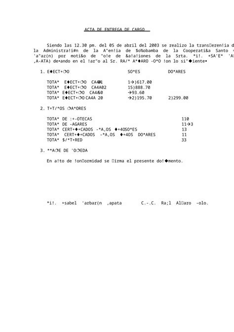 Doc Acta De Entrega De Cargo Dokumen Tips