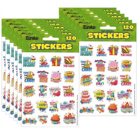 Eureka Birthday Theme Stickers 120/Pack 12 Packs (EU-655062-12), 1 - Ralphs