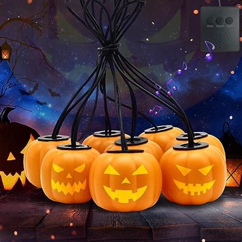 Hanging Lighted Pumpkins Decorations Indoor With Music