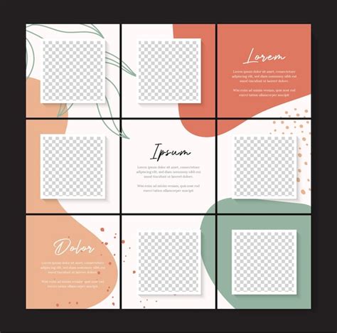 Premium Vector Instagram Puzzle Template Social Media Post Puzzle