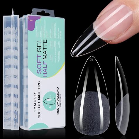 TOMICCA Nageltips 240 Stück Full Cover Soft Gel Tips No File