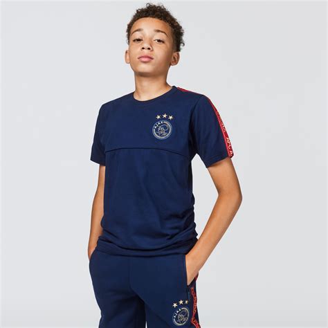 Ajax T Shirt Navyburgundy Junior Official Ajax Fanshop