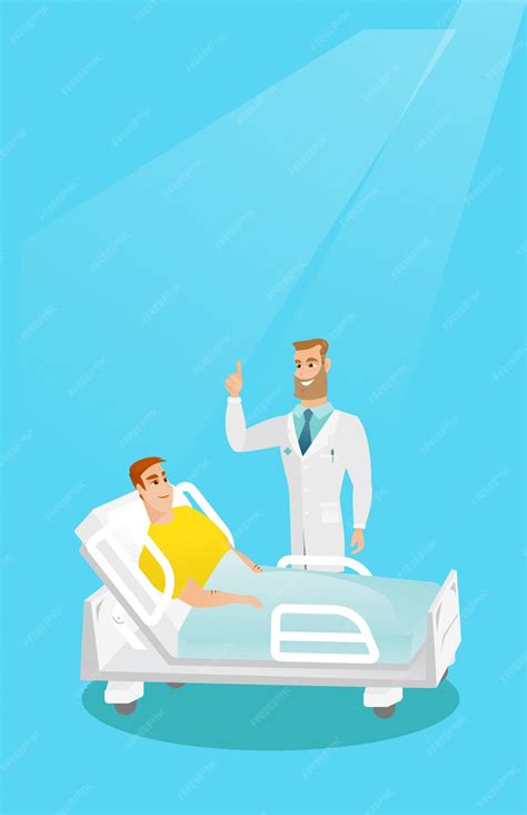 Premium Vector Doctor Visiting A Patient Vector Illustration