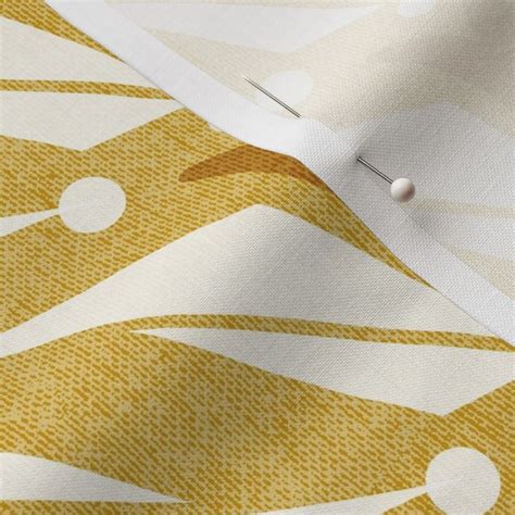 Tulipa Floral Geometric Goldenrod Fabric Spoonflower