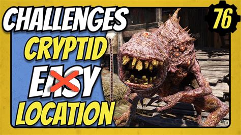 Fallout 76 Cryptid Location Daily And Weekly Challenges Youtube