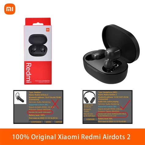 Original Xiaomi Redmi Airdots 2 Tws Bluetooth Fones De Ouvido Sem Fio