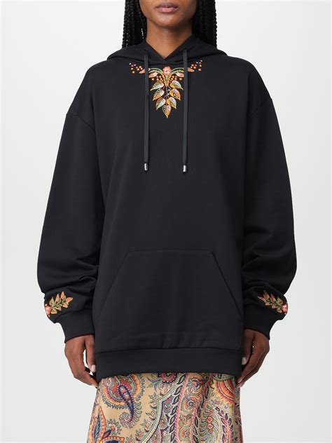 Etro Sweatshirt In Cotton With Embroidery Black Etro Sweatshirt 135839000 Online At Giglio