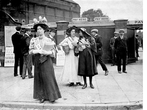 This Photograph From Shows Three Suffragettes Selling The